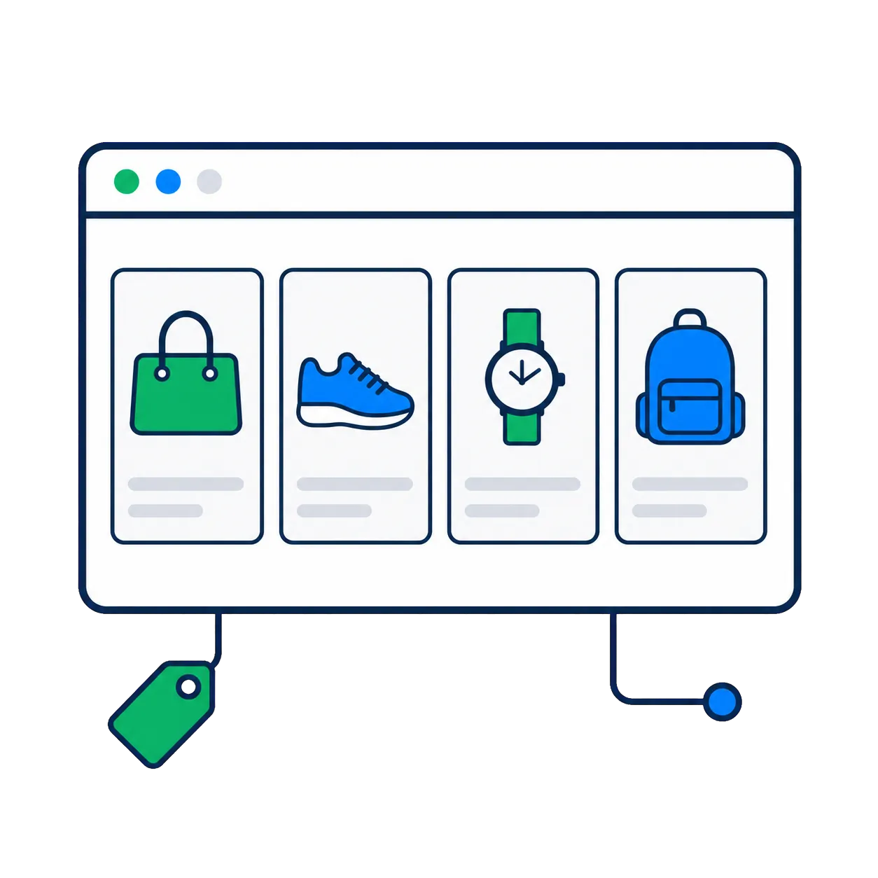 Digital catalog website illustration