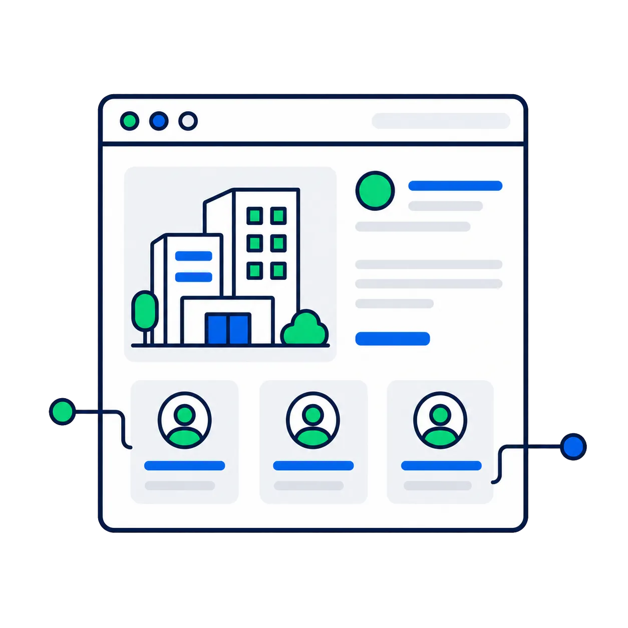 Company profile website illustration