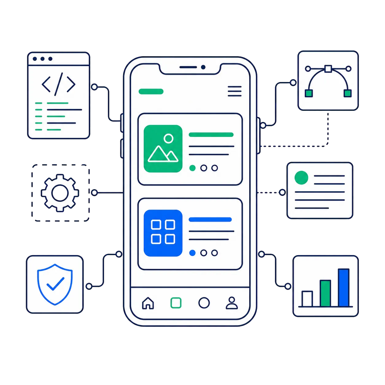 Mobile development illustration