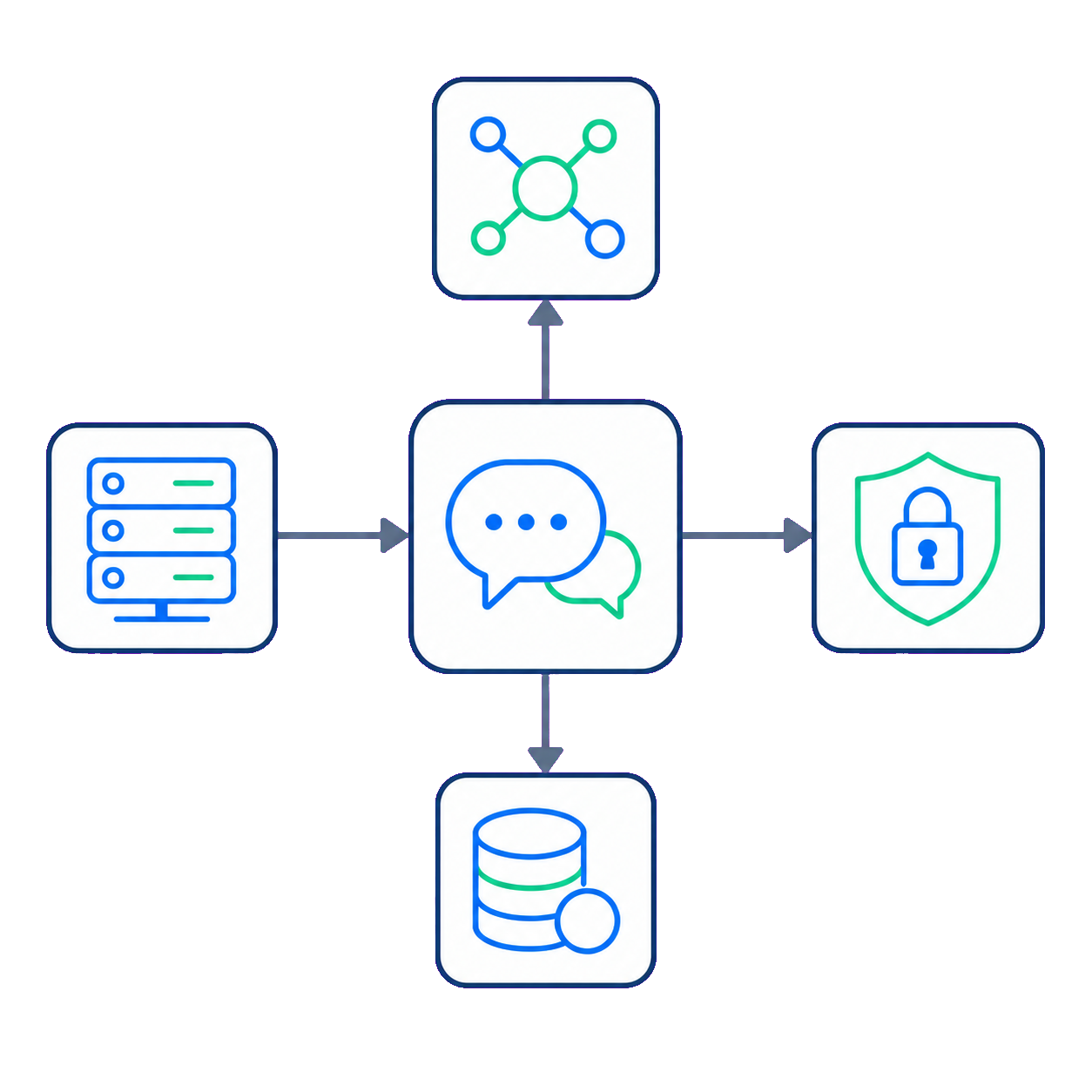 Private AI chatbot illustration
