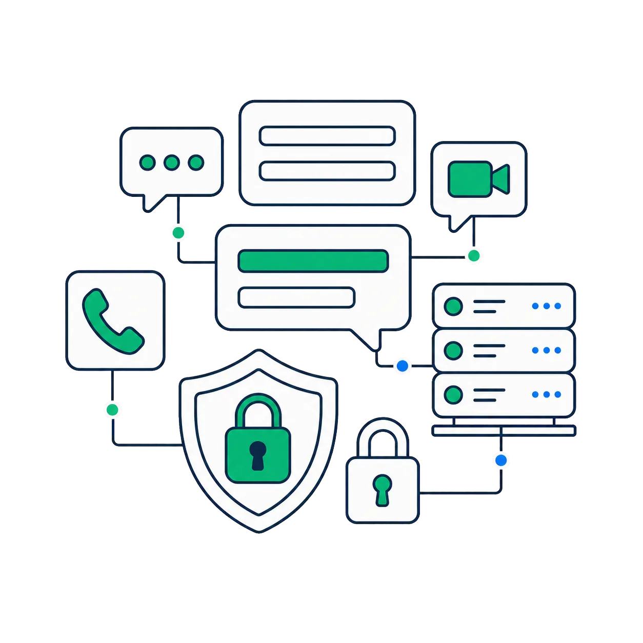 Private chat service illustration