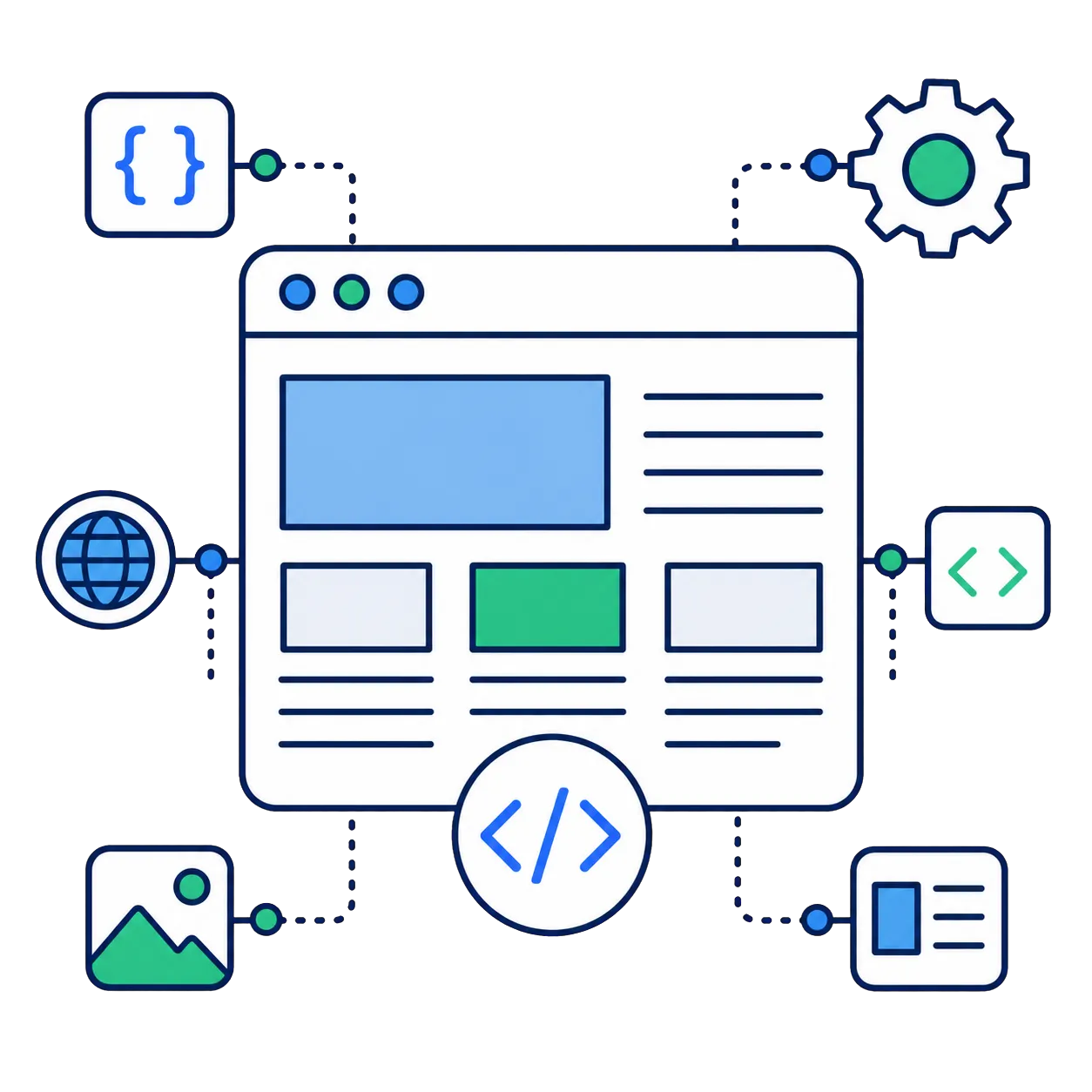 Web development illustration